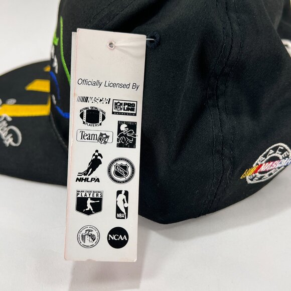 Vtg Batman Forever McDonalds Snapback Cap Hat AJD Black NASCAR Baseball Mens 90s - Picture 13 of 16